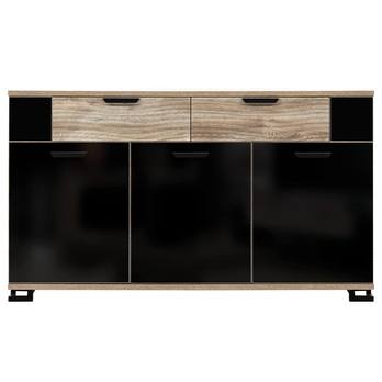 Komoda GOGER GT3 dub/černá lesklá 4