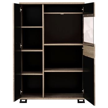 Vitrína GOGER GT4 dub/černá lesklá 2