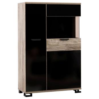 Vitrína GOGER GT4 dub/černá lesklá 3