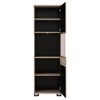 Vitrína GOGER GT6 dub/černá lesklá 2