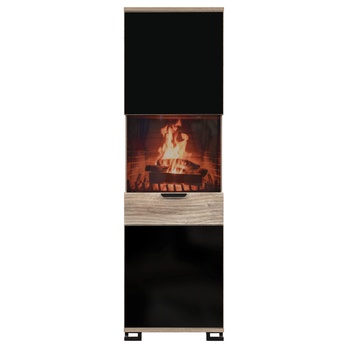 Vitrína GOGER GT6 dub/černá lesklá 5