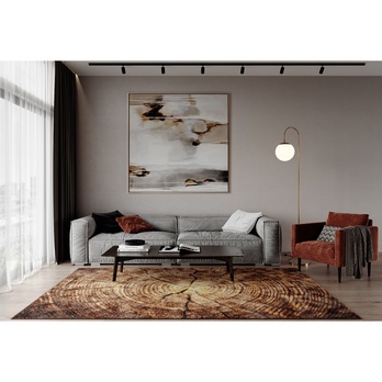 Koberec GOLD hnědý pařez, 140x200 cm 1