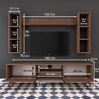 Obývací stěna GOO 2 ořech 10