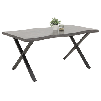 Jídelní stůl GORA šedá/černá, šířka 140 cm 1