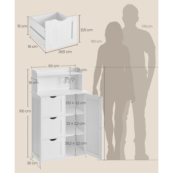 Koupelnová skříňka GORDES 19 bílá 6