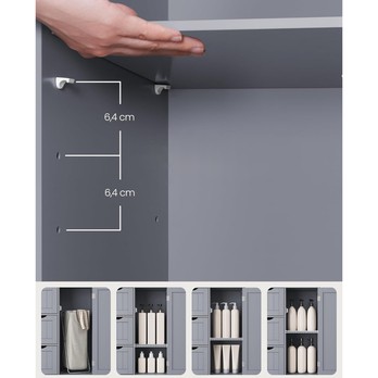 Koupelnová skříňka GORDES 6 světle šedá 2