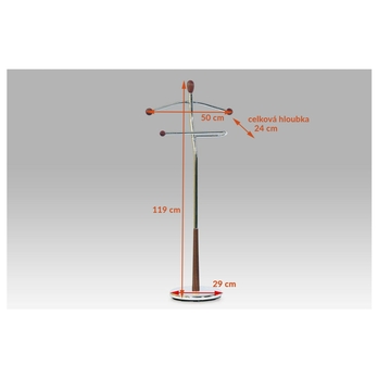 Pánský sluha GORDON chrom/bílá 3