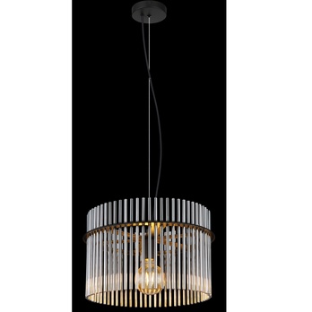 Závěsné svítidlo GORLEY černá/stříbrná, šířka 40 cm 2