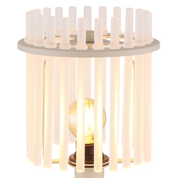 Stolní lampa GORLEY písková/průhledná 2