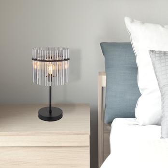 Stolní lampa GORLEY černá/šedá 1