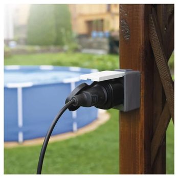 Venkovní zásuvka GOSMART P5552 černá 1