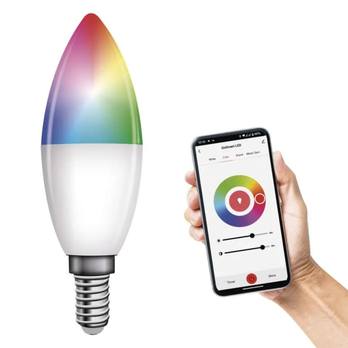 LED žárovka stmívatelná GOSMART ZQW322R E14, 4,8W, vícebarevná + RGB 3