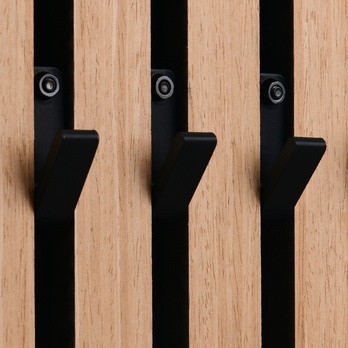 Nástěnný věšák GRACE dub artisan/černá 5