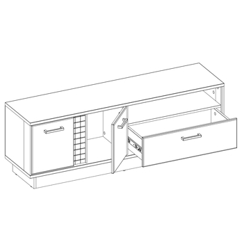 TV komoda GRACIA MR1 bílá/černá 2