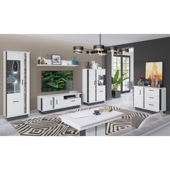 Komoda GRACIA MR2 bílá/černá 1