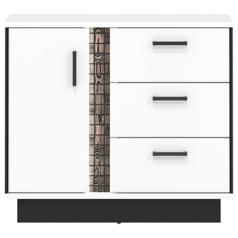 Komoda GRACIA MR2 bílá/černá 3