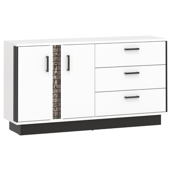 Komoda GRACIA MR3 bílá/černá 4