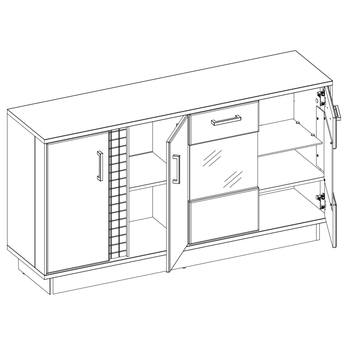 Komoda GRACIA MR4 bílá/černá 2