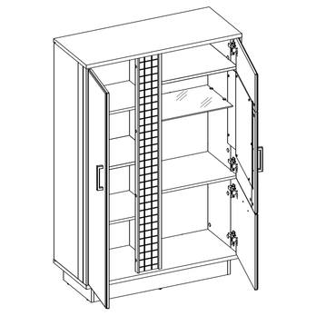 Vitrína GRACIA MR5 bílá/černá 2