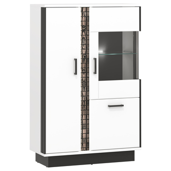 Vitrína GRACIA MR5 bílá/černá 4