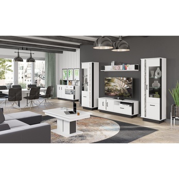 Vitrína GRACIA MR6 bílá/černá 5