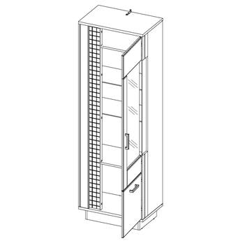 Vitrína GRACIA MR7 bílá/černá 2