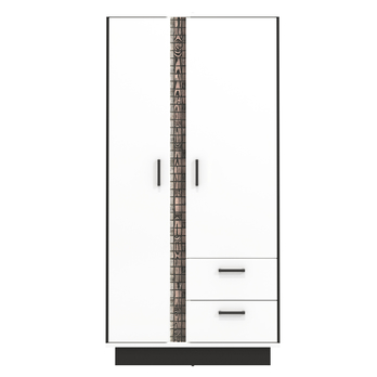 Šatní skříň GRACIA MR9 bílá/černá 1