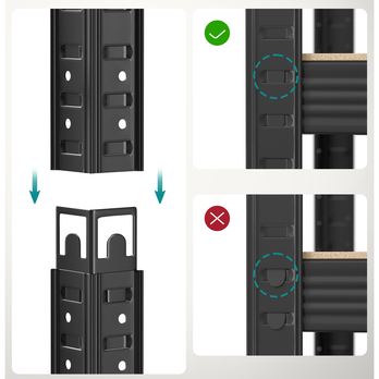 Skladovací regál  GRADE 6 černá 4