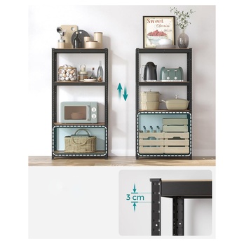 Skladovací regál GRADE 6 černá/rustikální hnědá 4