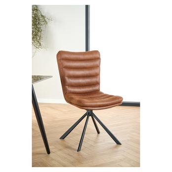 Jídelní židle GRAFTON koňaková/matná černá 9