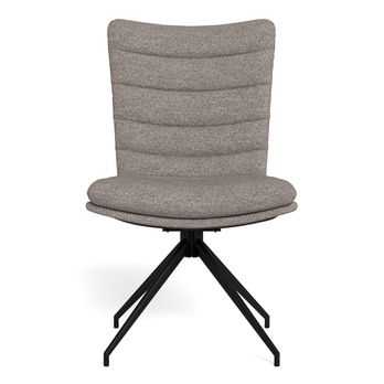 Jídelní židle GRAFTON světle šedá/matná černá 2