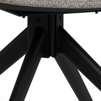 Jídelní židle GRAFTON světle šedá/matná černá 6