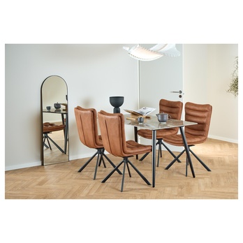 Jídelní židle GRAFTON koňaková/matná černá 1