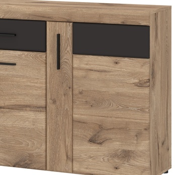 Komoda GRANO 3D1Z dub viking/šedá 2