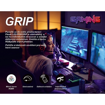 LED RGB pásek GRIP černá 12