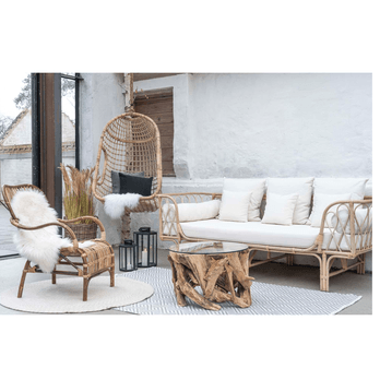 Konferenční stolek  GROND teak/sklo 1