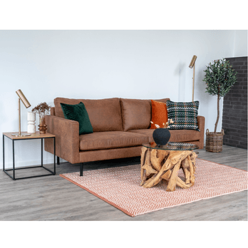 Konferenční stolek  GROND teak/sklo 3