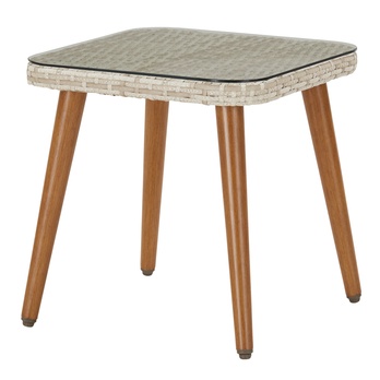 Zahradní set GRONINGEN teak/krémová 6