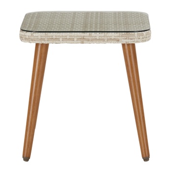Zahradní set GRONINGEN teak/krémová 7