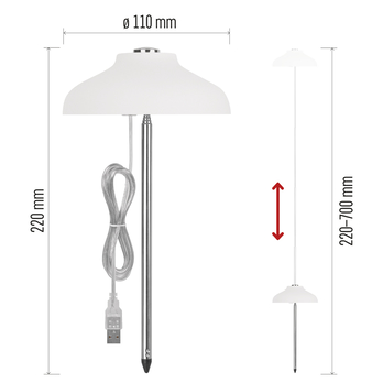 Pěstební lampa GROW Z7901 bílá 8
