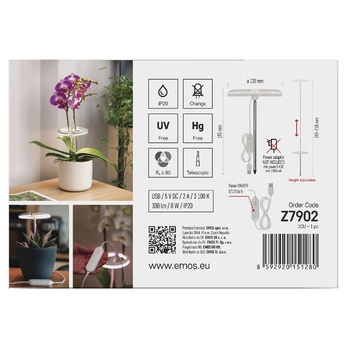 Pěstební lampa GROW Z7902 bílá 7