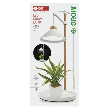 Pěstební lampa GROW Z7905 bílá/přírodní 7