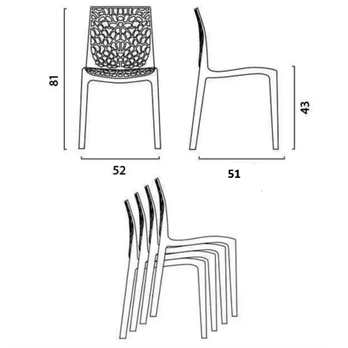 Jídelní židle GRUVYER mocca 5