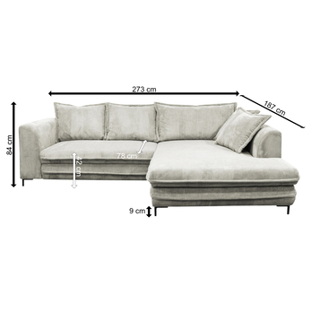 Sedací souprava GUSTO II pravá, ecru 8