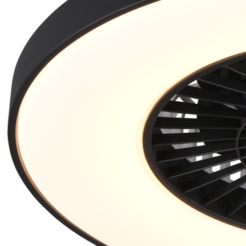 Stropní LED svítidlo s ventilátorem HALMSTAD černá/bílá 2