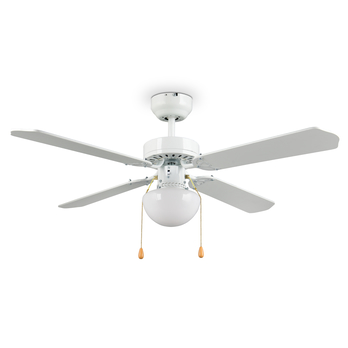 Stropní svítidlo s ventilátorem HAMMERFEST bílá/přírodní 2