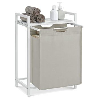 Koš na prádlo HAMPER 2 šedá/bílá 2