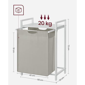Koš na prádlo HAMPER 2 šedá/bílá 3