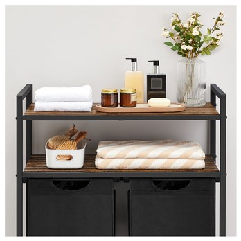 Koš na prádlo HAMPER 7 černá/hnědá 3