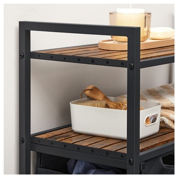 Koš na prádlo HAMPER 7 černá/hnědá 4